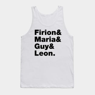 Final Fantasy 2 Characters (Black Text) Tank Top